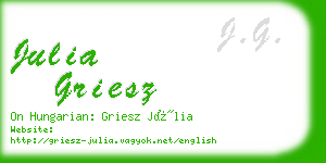 julia griesz business card
